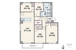 OTC第一ハイツ 4LDKの間取図画像