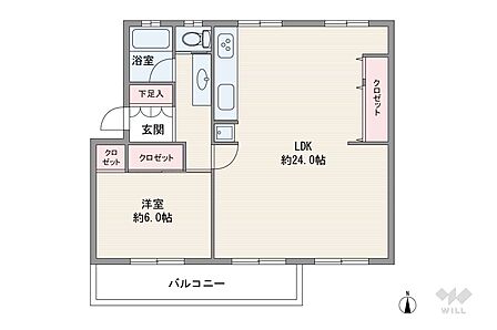 LDKは約24.0帖ございます。窓から差し込む光がお部屋の雰囲気を明るくします。ソファーやダイニングテーブルを置いて家族の憩いの場としてゆっくり過ごすことができます。