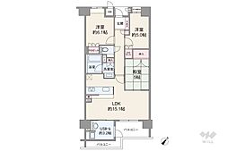 ローレルスクエア豊中アウレリア 3LDKの間取図画像