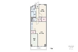 日商岩井緑地公園マンション 2LDKの間取図画像