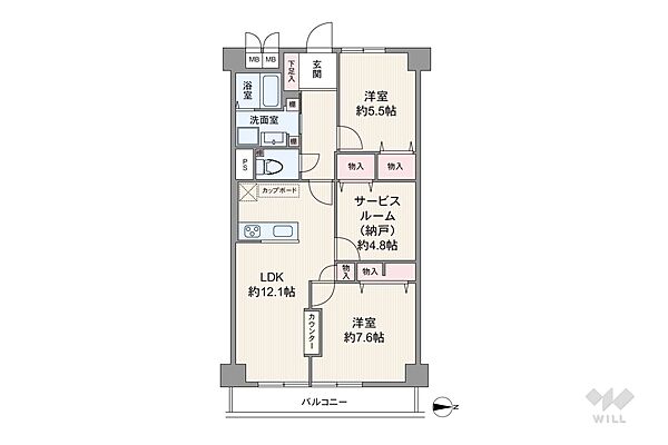 間取りを拡大表示