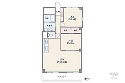 コボリマンション豊中 2LDKの間取図画像
