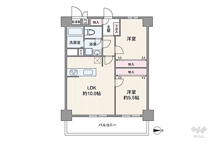 2LDK 間取り