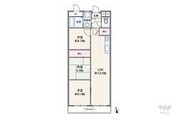新大阪第一ハイツビル 4LDKの間取図画像
