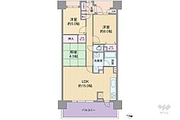 アールヴェール緑地公園 3LDKの間取図画像