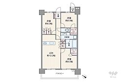 ミリカ・テラス2街区 3LDKの間取図画像