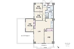 イトーピア東千里マンション 4LDKの間取図画像