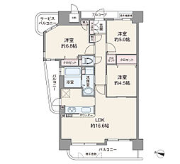 加島駅前アーバンコンフォート 3LDKの間取図画像