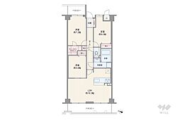 ローレルコート北千里 3LDKの間取図画像