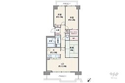南千里パークハウス 3LDKの間取図画像