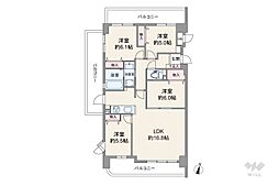 ダイアパレス吹田ウインドヒル 4LDKの間取図画像