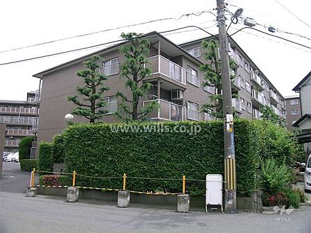 千里山田グリーンハイツ3号棟の外観(北西側から)