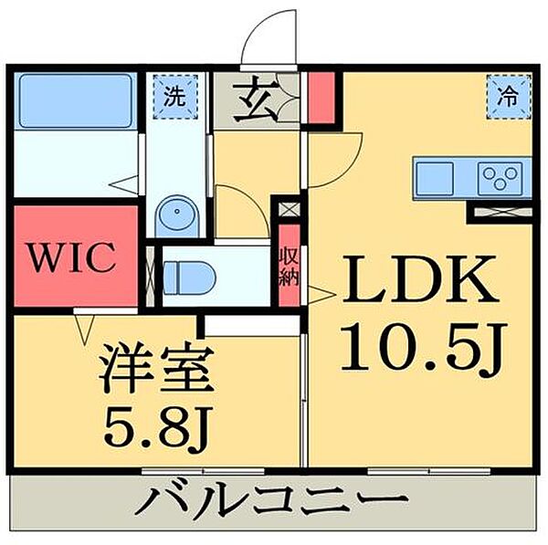 千葉県千葉市緑区古市場町(賃貸アパート1LDK・2階・40.05㎡)の写真 その2