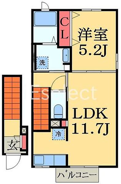 千葉県千葉市中央区星久喜町(賃貸アパート1LDK・2階・43.32㎡)の写真 その2