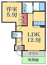 千葉県茂原市大芝（賃貸アパート1LDK・1階・42.78㎡） その2