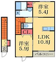 千葉県茂原市東郷（賃貸アパート2LDK・2階・50.58㎡） その2