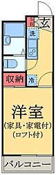 レオパレスUフォンターナ 1Kの間取図画像