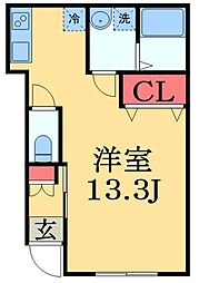 メゾン・ド・エーグル ワンルームの間取図画像