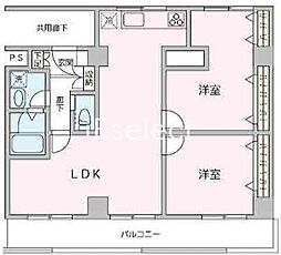 フェリス辰巳台 2LDKの間取図画像