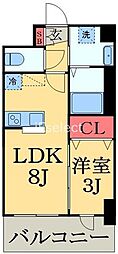 LANART蘇我 1LDKの間取図画像