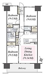 間取図画像 3LDK