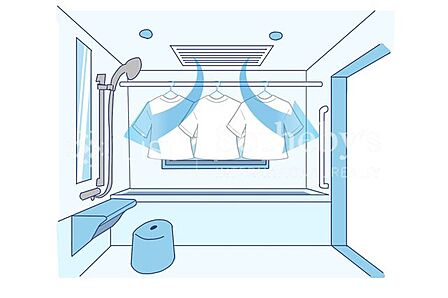 梅雨時期や花粉が気になる季節に重宝する、便利な浴室乾燥機付!浴室暖房機能は、急激な温度変化を防ぎ、ヒートショックのリスクを軽減します。