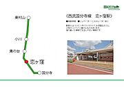 《路線図》西武国分寺線：恋ヶ窪駅