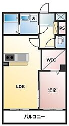 IL・LUOGO 南立石 1LDKの間取図画像