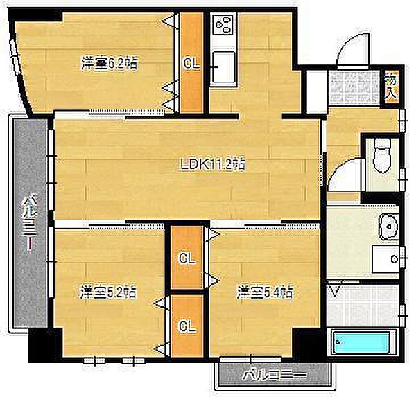 ＭＤＩロイヤルレジデンス大手町 ｜福岡県北九州市小倉北区大手町(賃貸マンション3LDK・3階・71.00㎡)の写真 その2