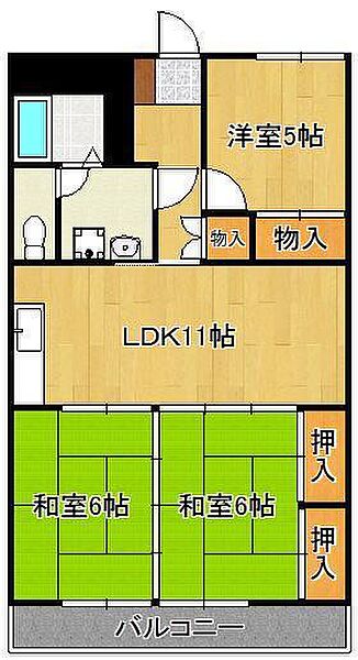 グレイスコート篠崎 ｜福岡県北九州市小倉北区篠崎4丁目(賃貸マンション3LDK・4階・65.00㎡)の写真 その2