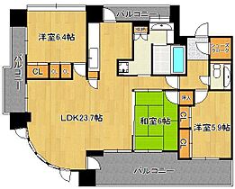 福岡県北九州市小倉北区大手町（賃貸マンション3LDK・10階・92.09㎡） その2