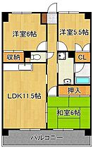 アブニール篠崎第二ビル  ｜ 福岡県北九州市小倉北区篠崎5丁目（賃貸マンション3LDK・3階・66.24㎡） その2