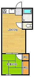 篠崎ハイツ 1LDKの間取図画像