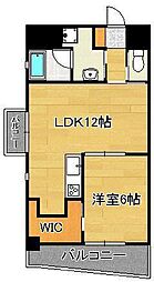 フェリーチェ中井けやき通り 1LDKの間取図画像
