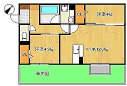 M・K・K 高峰町 2LDKの間取図画像