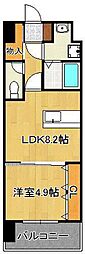ビクトワール歯大前 1LDKの間取図画像