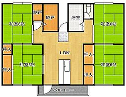 ヒルズ到津 4LDKの間取図画像