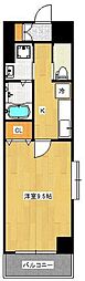 リード室町 1Kの間取図画像