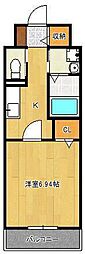 ソルーナ南小倉駅前1 1Kの間取図画像