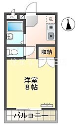 グリーンヒルズカトウ 1Kの間取図画像
