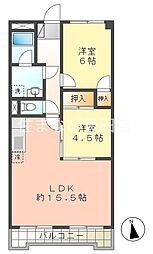 リエス豊田浄水 2LDKの間取図画像