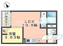 Jack takeI 1LDKの間取図画像