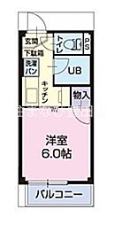 SurplusVis-a-VisA 1Kの間取図画像