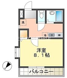 第3齋藤ビルセントラルコートサイトウ 1Kの間取図画像
