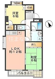 メゾン・ド・セリーヌ 2LDKの間取図画像