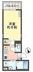 Jack josuiI 1Kの間取図画像