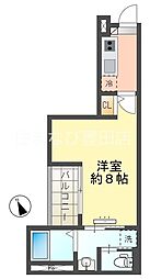 Jack josuiI 1Kの間取図画像