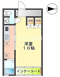 コンフォート前山 1Kの間取図画像