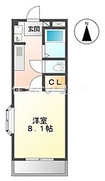 プレジデント1 1Kの間取図画像