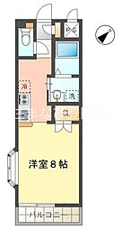 セントレアコート2 ワンルームの間取図画像